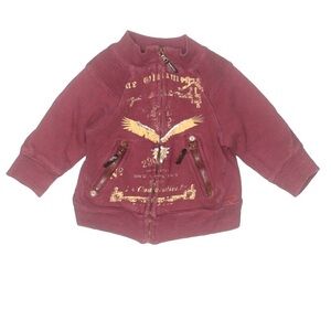 Guess Moto American eagle graphic zip up sweatshirt jacket unisex infant shirt